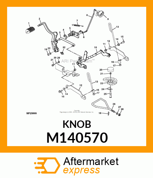 KNOB,LIFT LOCK M140570