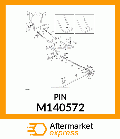 PIN, DRAFT ARM M140572