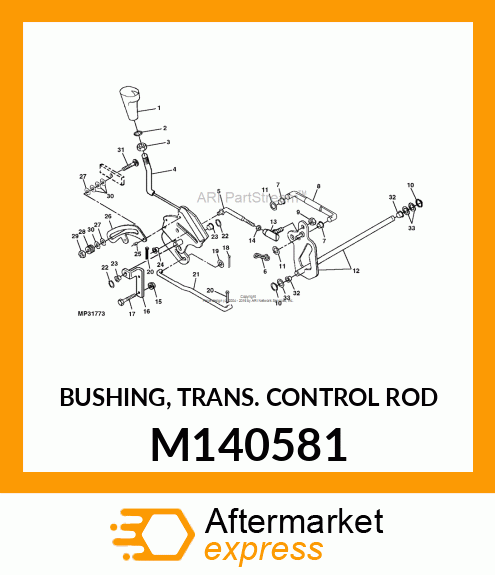 BUSHING, TRANS. CONTROL ROD M140581