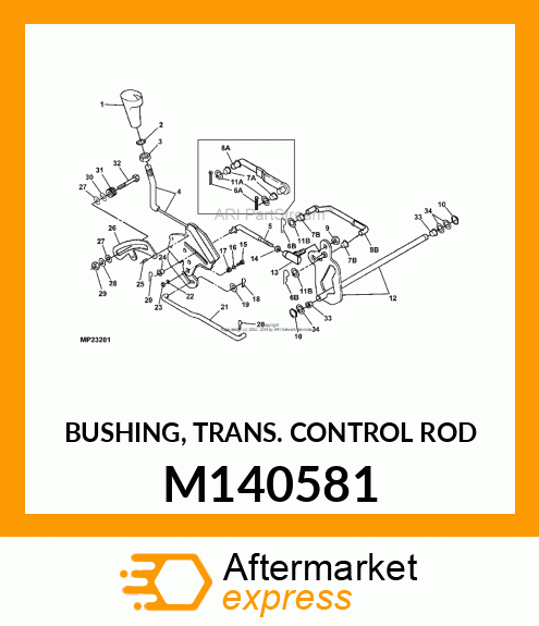 BUSHING, TRANS. CONTROL ROD M140581