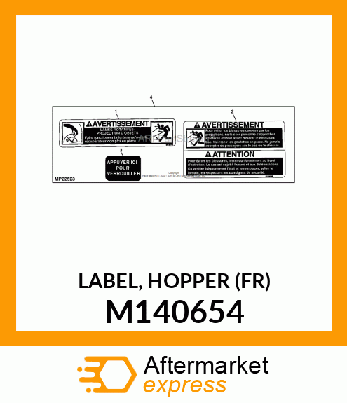 LABEL, HOPPER (FR) M140654