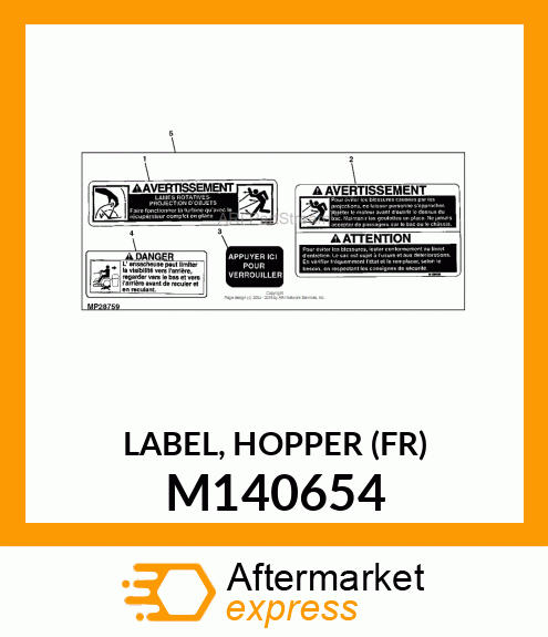 LABEL, HOPPER (FR) M140654