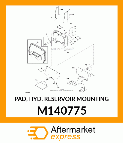 PAD, HYD. RESERVOIR MOUNTING M140775