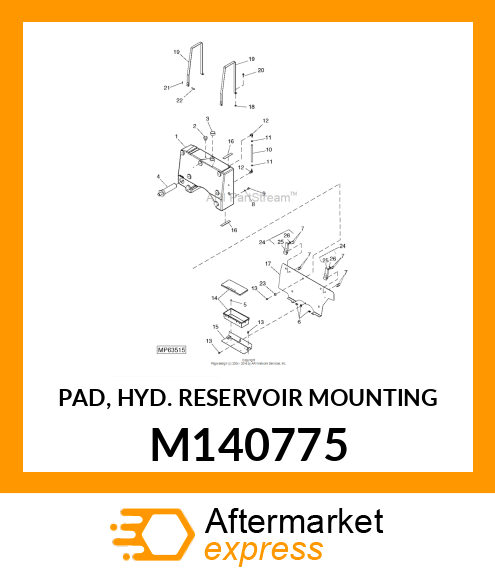 PAD, HYD. RESERVOIR MOUNTING M140775