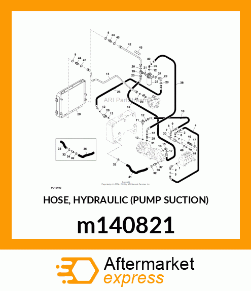 HOSE, HYDRAULIC (PUMP SUCTION) m140821