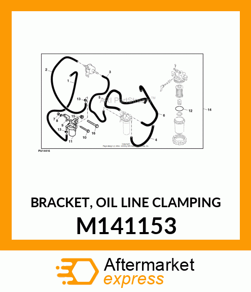 BRACKET, OIL LINE CLAMPING M141153