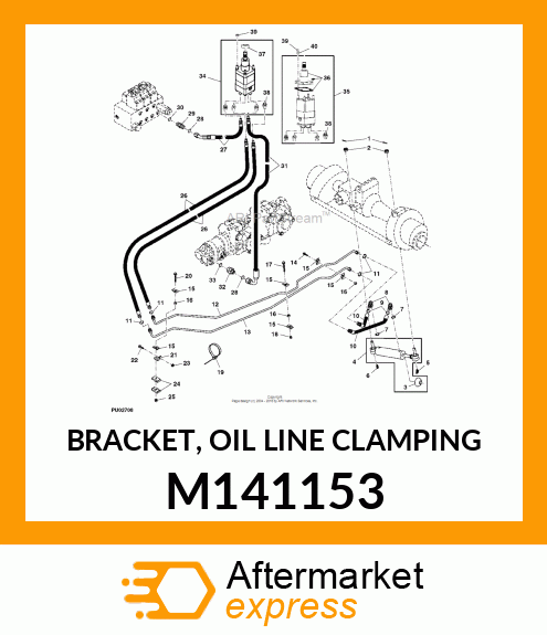 BRACKET, OIL LINE CLAMPING M141153