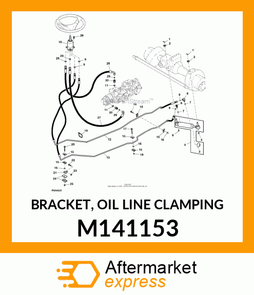 BRACKET, OIL LINE CLAMPING M141153