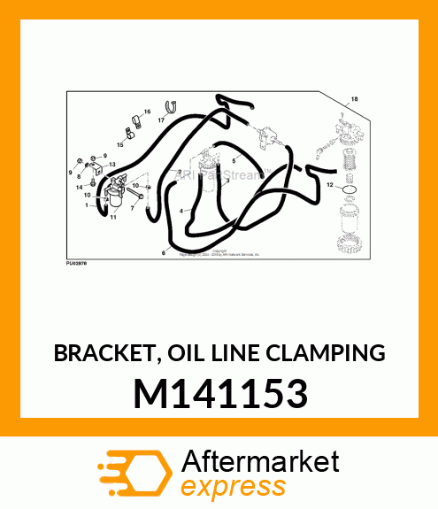 BRACKET, OIL LINE CLAMPING M141153