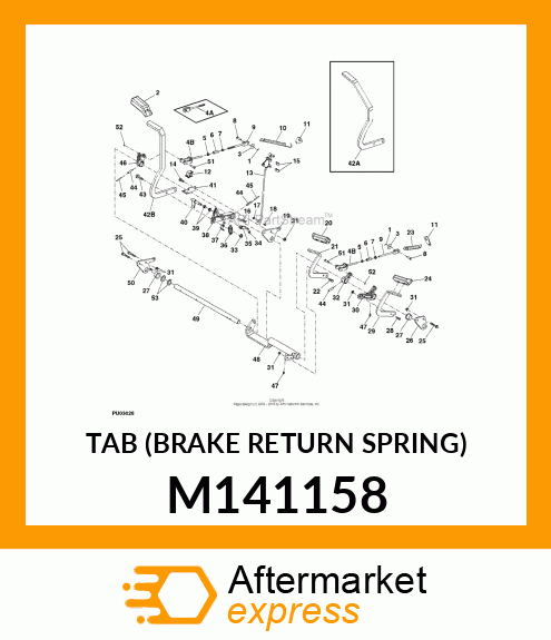 TAB (BRAKE RETURN SPRING) M141158