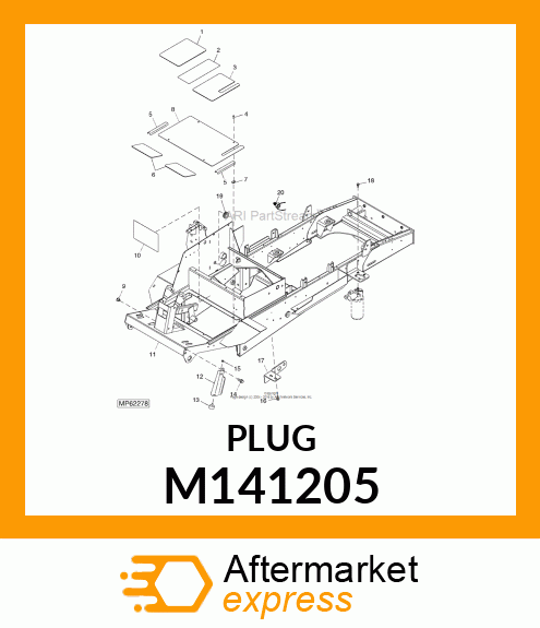 CUSHION,RUBBER W/ STUD M141205