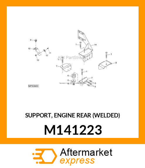 SUPPORT, ENGINE REAR (WELDED) M141223