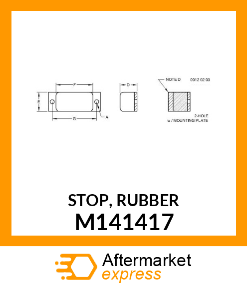 STOP, RUBBER M141417