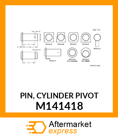 PIN, CYLINDER PIVOT M141418