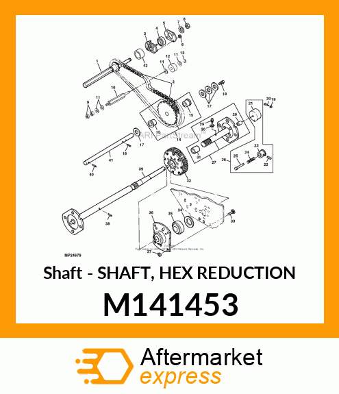 Shaft - SHAFT, HEX REDUCTION M141453