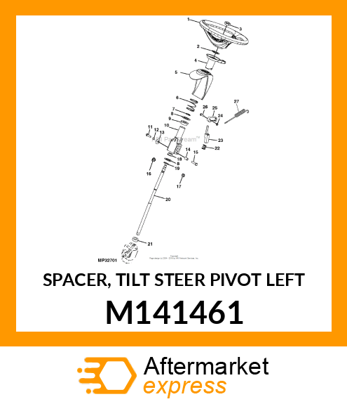 SPACER, TILT STEER PIVOT LEFT M141461