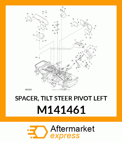 SPACER, TILT STEER PIVOT LEFT M141461