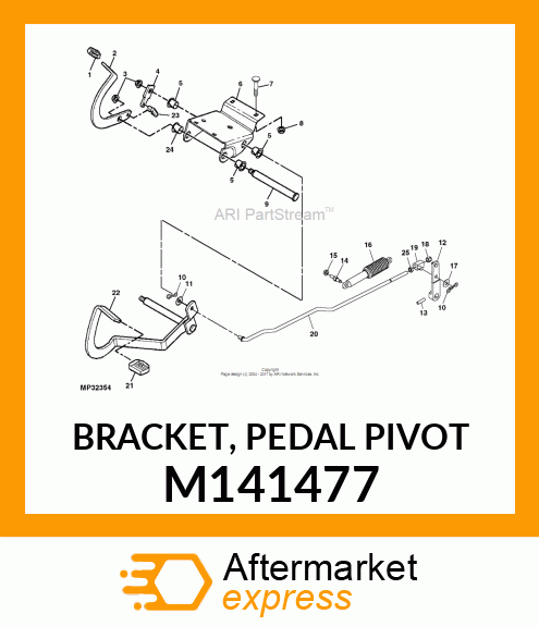 BRACKET, PEDAL PIVOT M141477