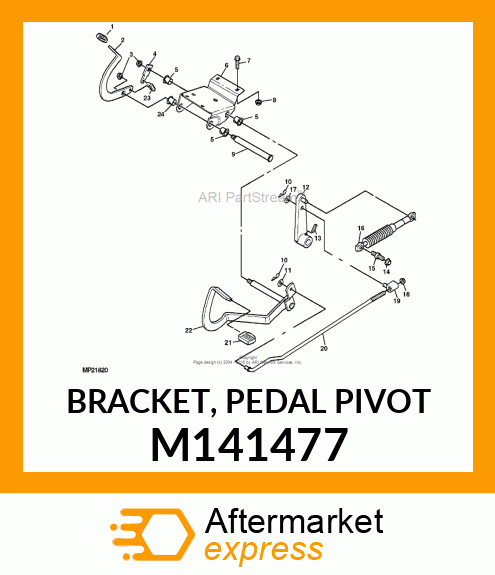 BRACKET, PEDAL PIVOT M141477