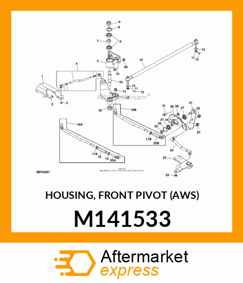 HOUSING, FRONT PIVOT (AWS) M141533