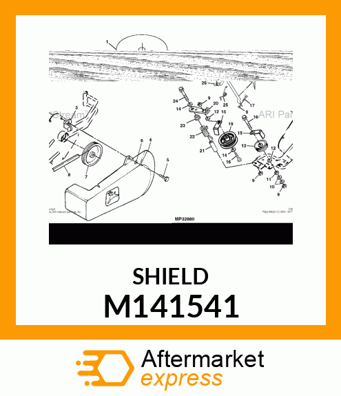 SHIELD, BELT M141541