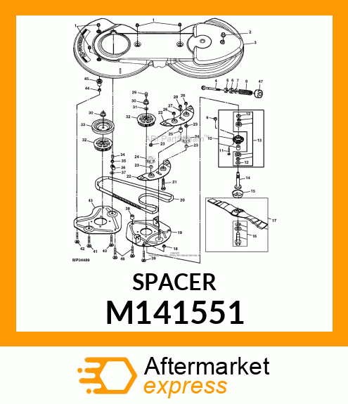 SPACER, SECONDARY IDLER PLATE M141551