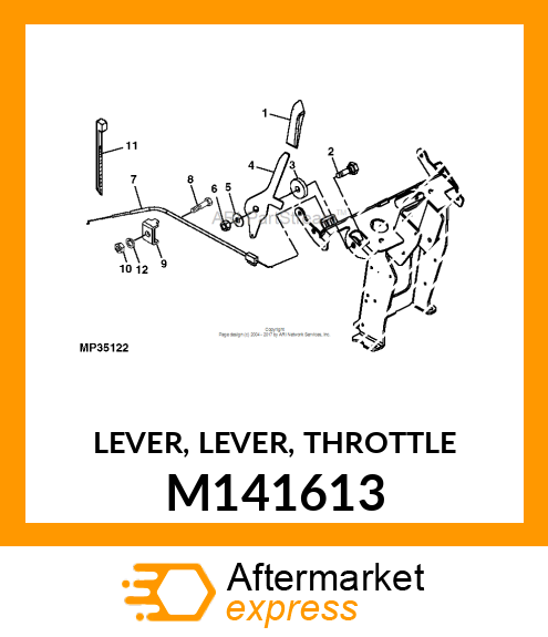 LEVER, LEVER, THROTTLE M141613