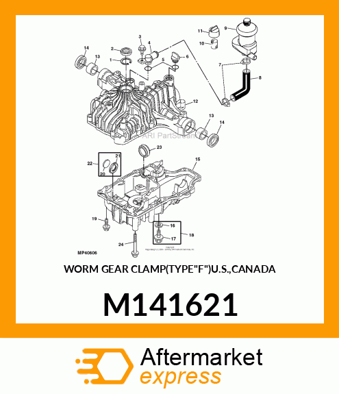 WORM GEAR CLAMP(TYPE"F")U.S.,CANADA M141621