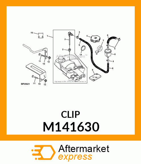 CLIP, GAS TANK M141630