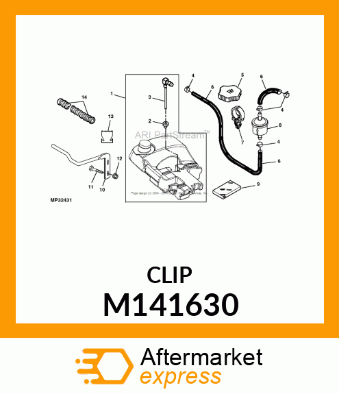 CLIP, GAS TANK M141630