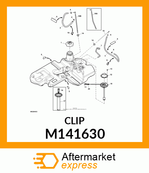 CLIP, GAS TANK M141630