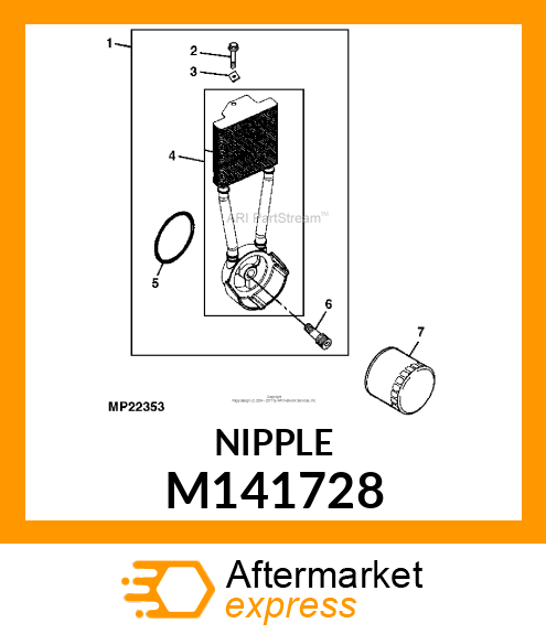 NIPPLE, OIL FILTER M141728