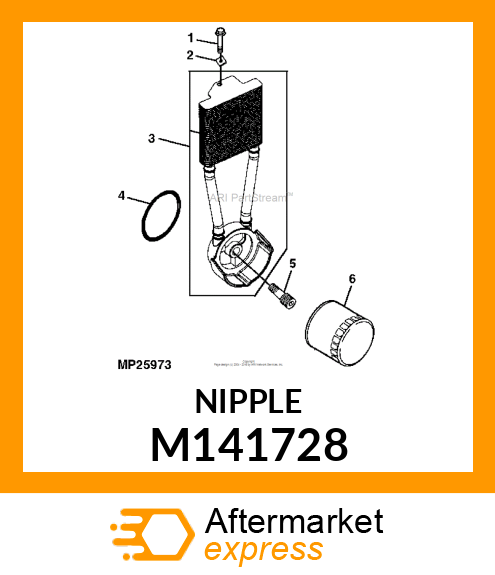 NIPPLE, OIL FILTER M141728