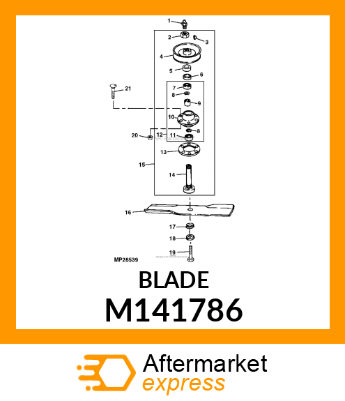 BLADE, 72" MOWER M141786