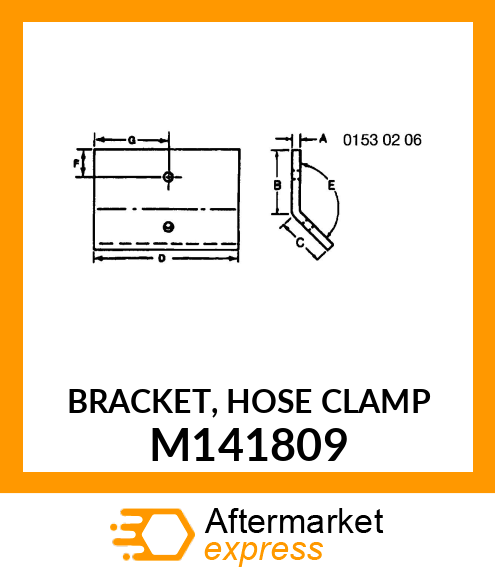 BRACKET, HOSE CLAMP M141809