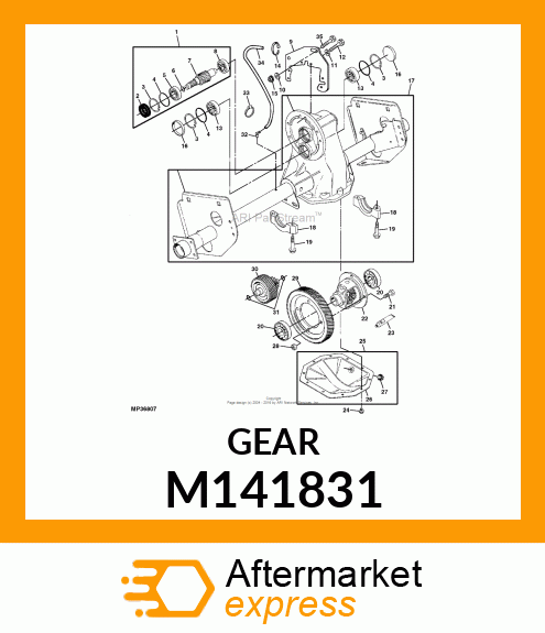 GEAR, FINAL DRIVE M141831