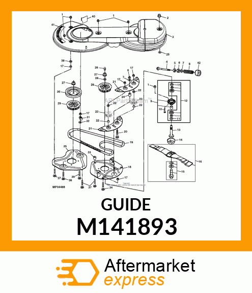 GUIDE, GUIDE, SECONDARY BELT M141893