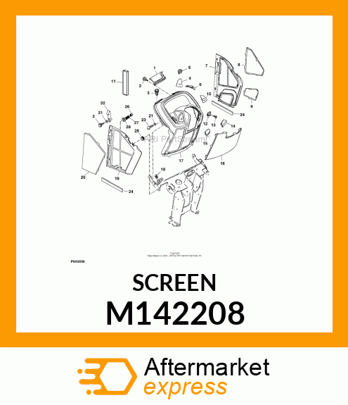 SCREEN, SCREEN, REAR I.P. M142208