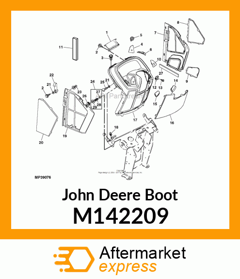 BOOT, SCV LEVER M142209