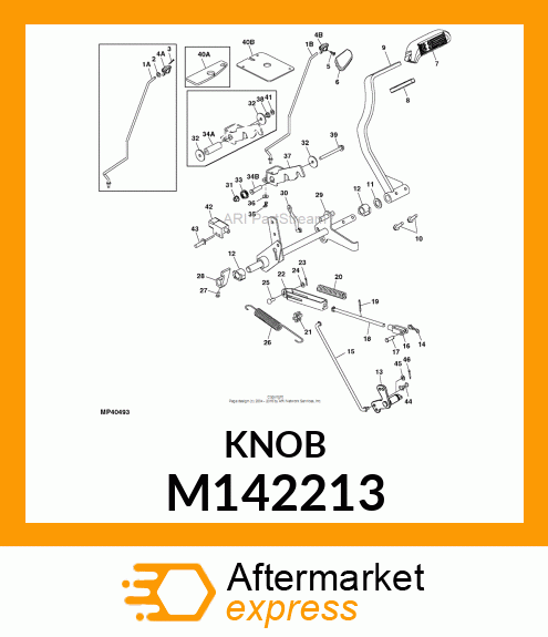 HANDLE, PARK BRAKE M142213