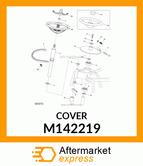 COVER, STEERING WHEEL M142219