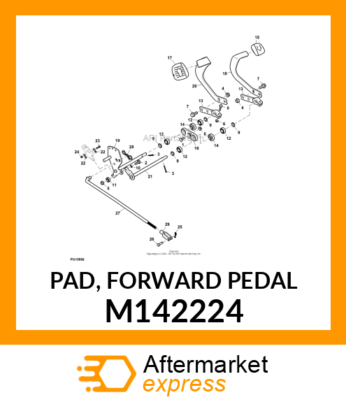 PAD, FORWARD PEDAL M142224