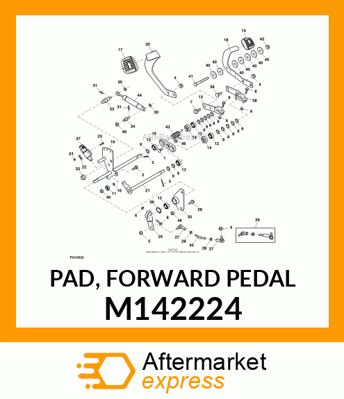 PAD, FORWARD PEDAL M142224