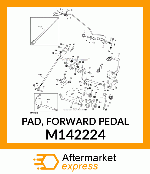 PAD, FORWARD PEDAL M142224