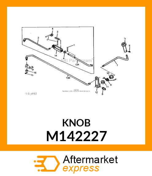 KNOB, DIFF LOCK PEDAL M142227