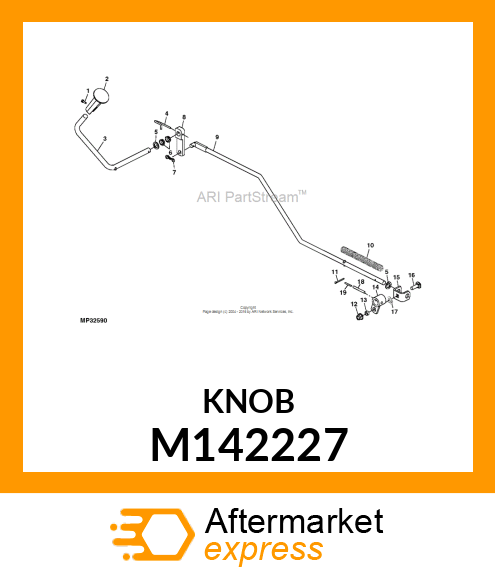 KNOB, DIFF LOCK PEDAL M142227