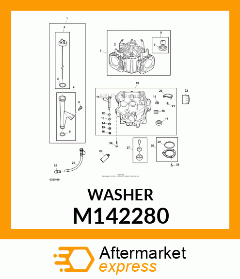 WASHER, WASHER (GOVERNOR CRANK) M142280