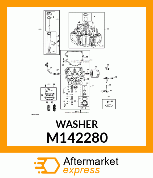 WASHER, WASHER (GOVERNOR CRANK) M142280