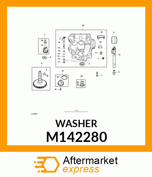 WASHER, WASHER (GOVERNOR CRANK) M142280