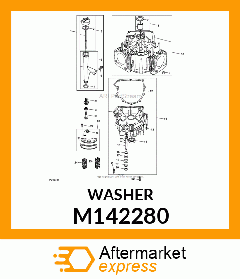 WASHER, WASHER (GOVERNOR CRANK) M142280